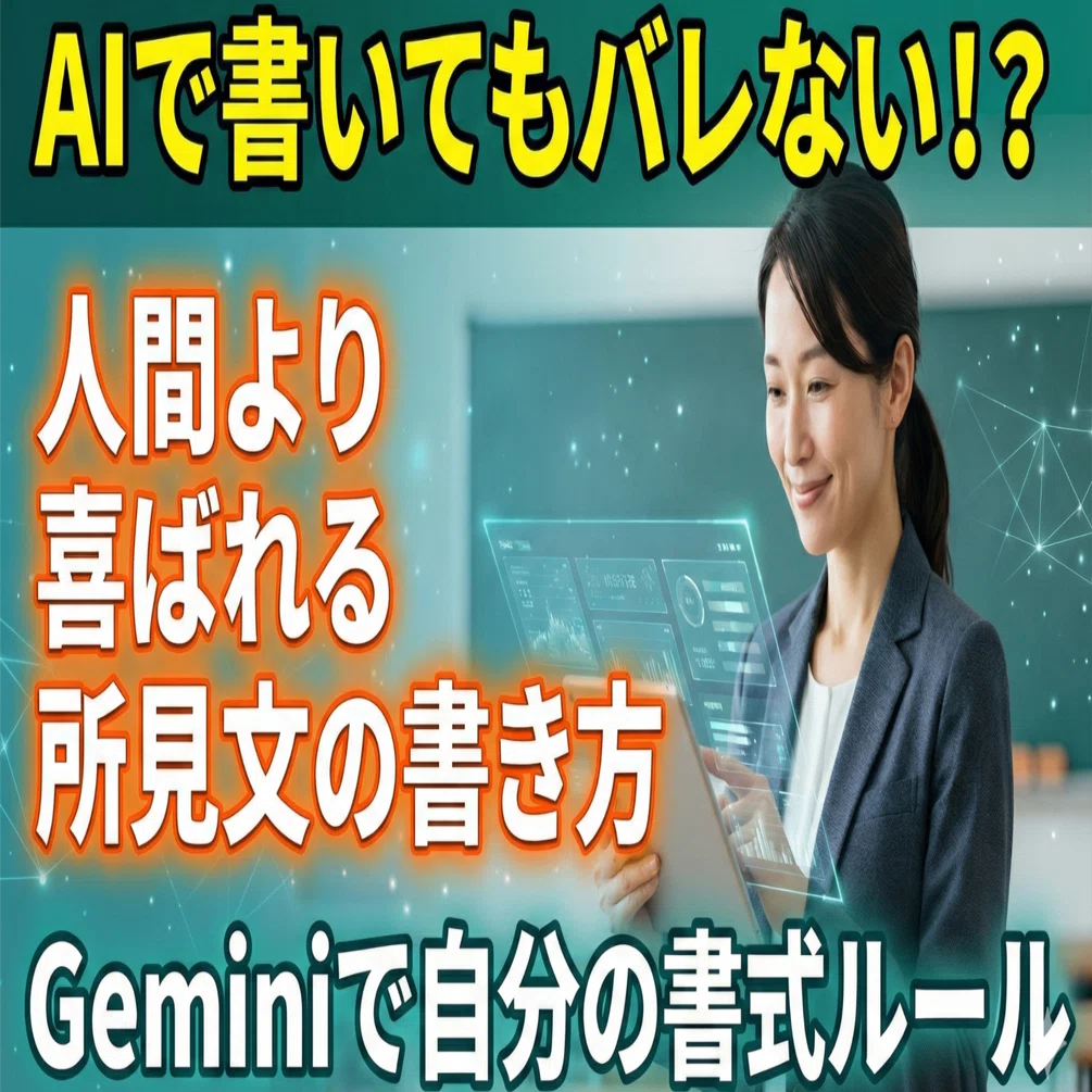 人間らしく所見文をAIで書く方法【Gem×書き方ルール】｜肯定先生のAI