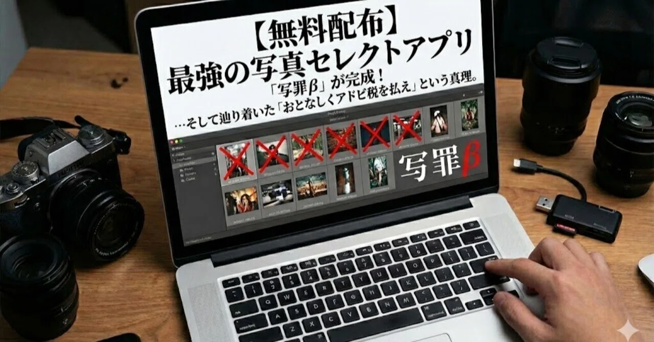 無料配布】最強の写真セレクトアプリ「写罪β」が完成！…そして辿り着