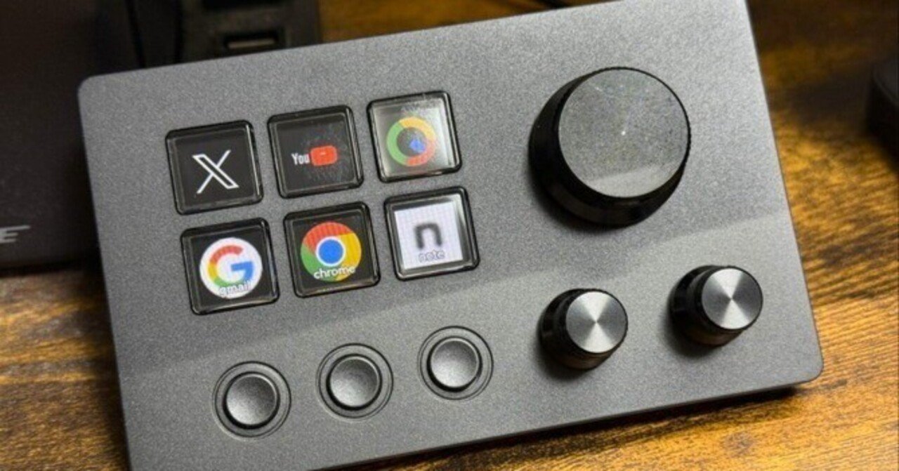 ストリームコントローラーデック カスタマイズ可能 仕事効率化 ブラック アクションを割り当てワンクリック起動可能な「ストリーム