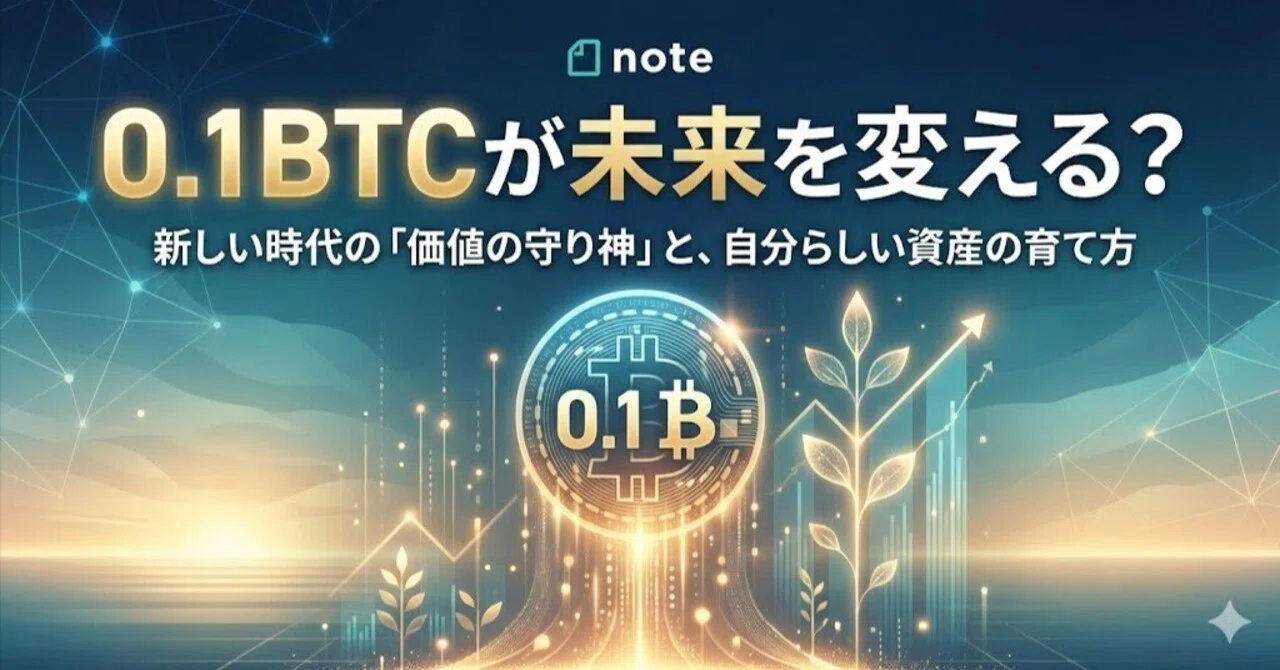 0.1BTCが未来を変える？～新しい時代の「価値の守り神」と自分らしい資産の育て方～｜トッシー