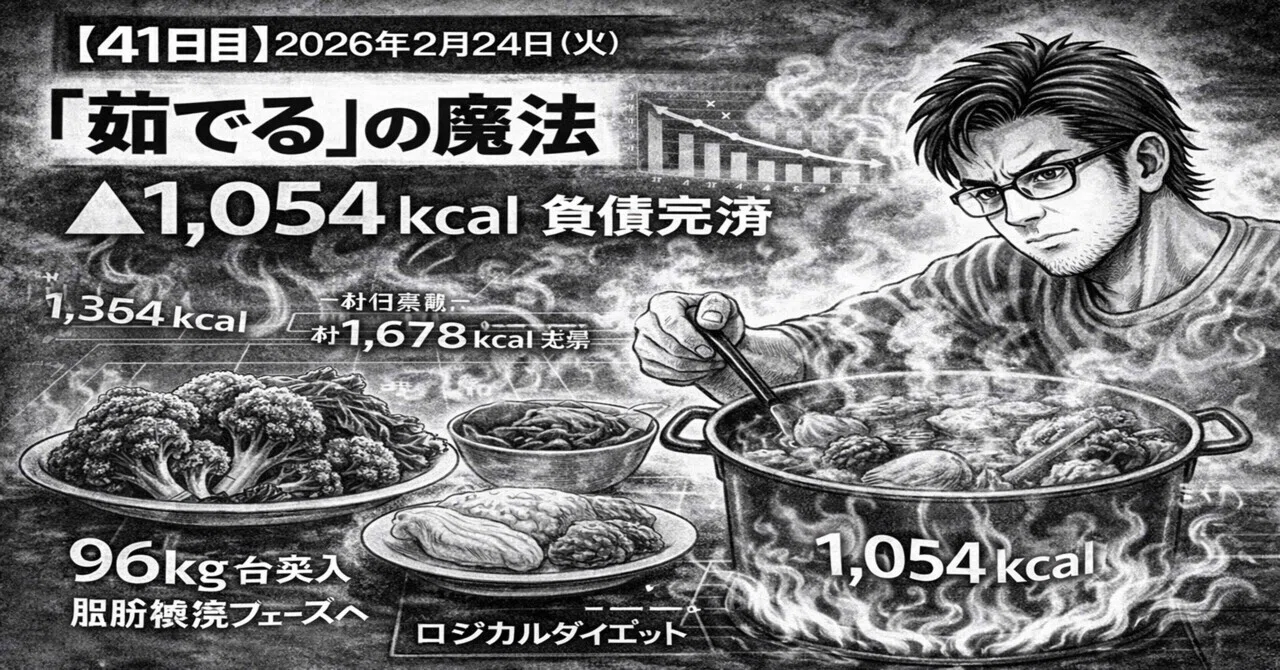 41日目】2026年2月24日（火曜日）「茹でる」の魔法。負債を完済し