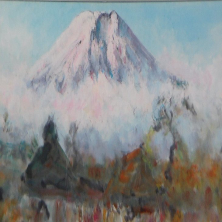 えかき小川憲一 内海町原爆の絵ギャレリーテレレ 和紙に水彩 ｜小川憲一