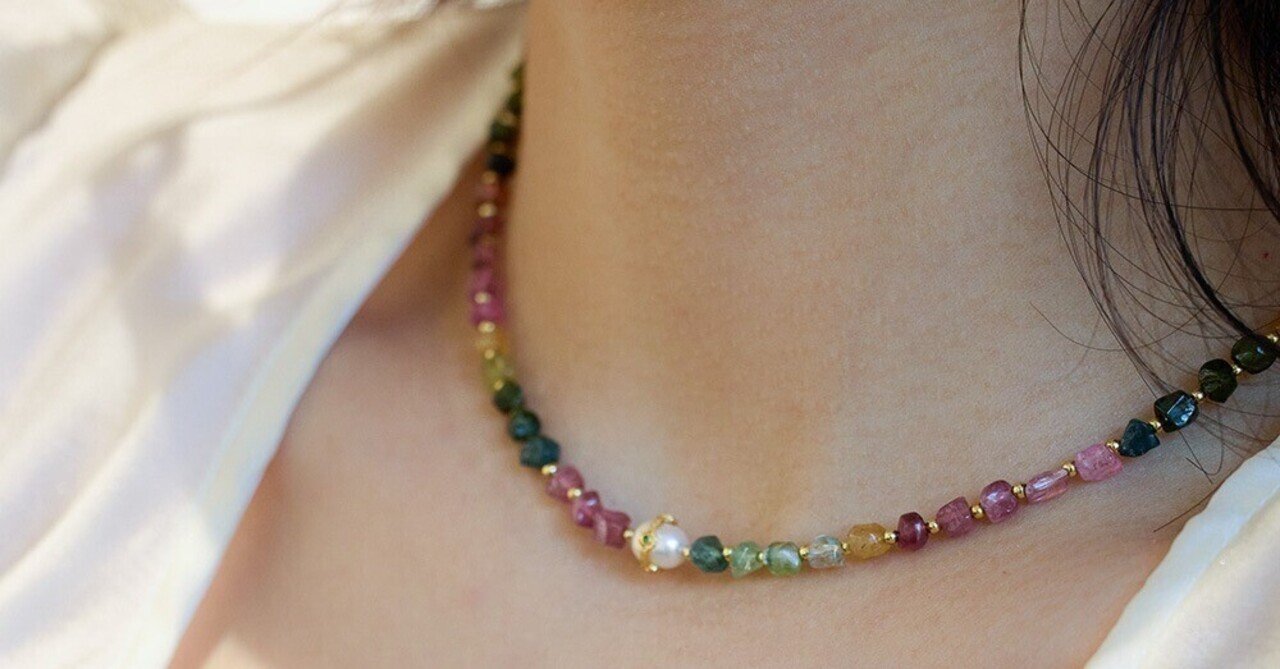 トルマリンネックレス 電気石 天然石アクセサリー｜Timbercomb和装小物