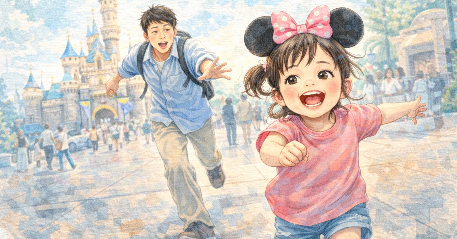 【2児パパ】 育休パパの挑戦！3歳の娘と2人きりでディズニーへ行ってわかった「必須