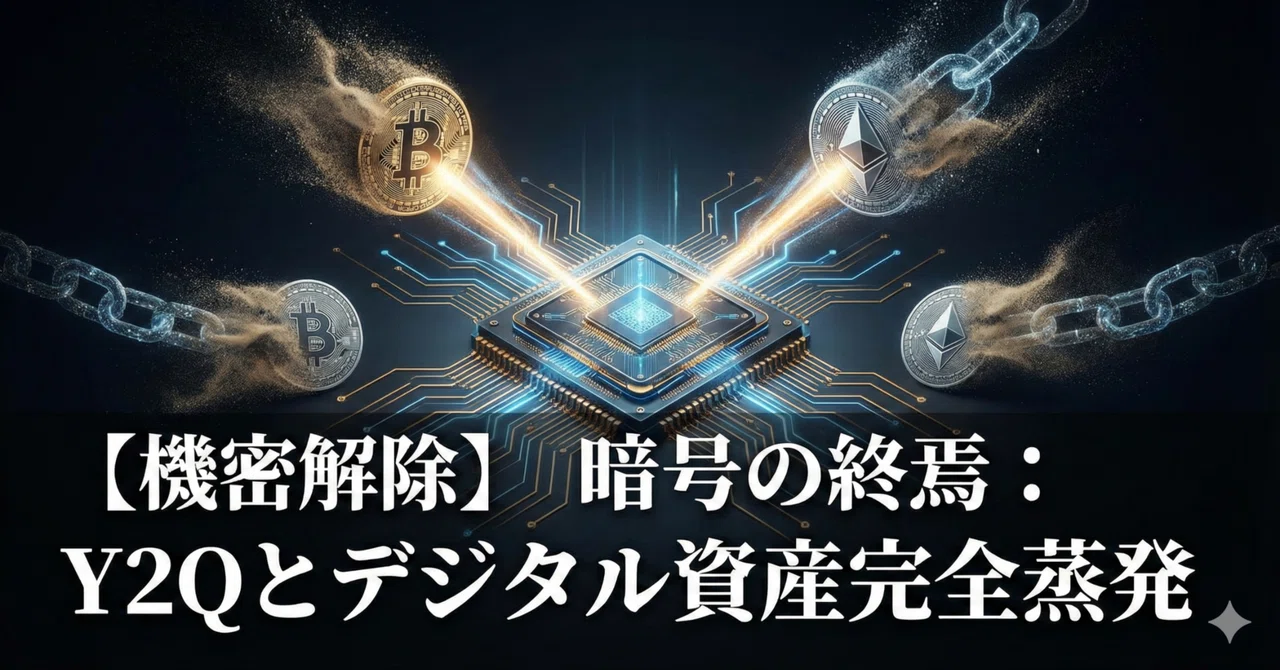 【機密解除】ビットコイン暴落は「目くらまし」だ。資産3,000万円以上の投資家が直視すべき『暗号の死（Y2Q）』と完全蒸発シナリオ｜近衛