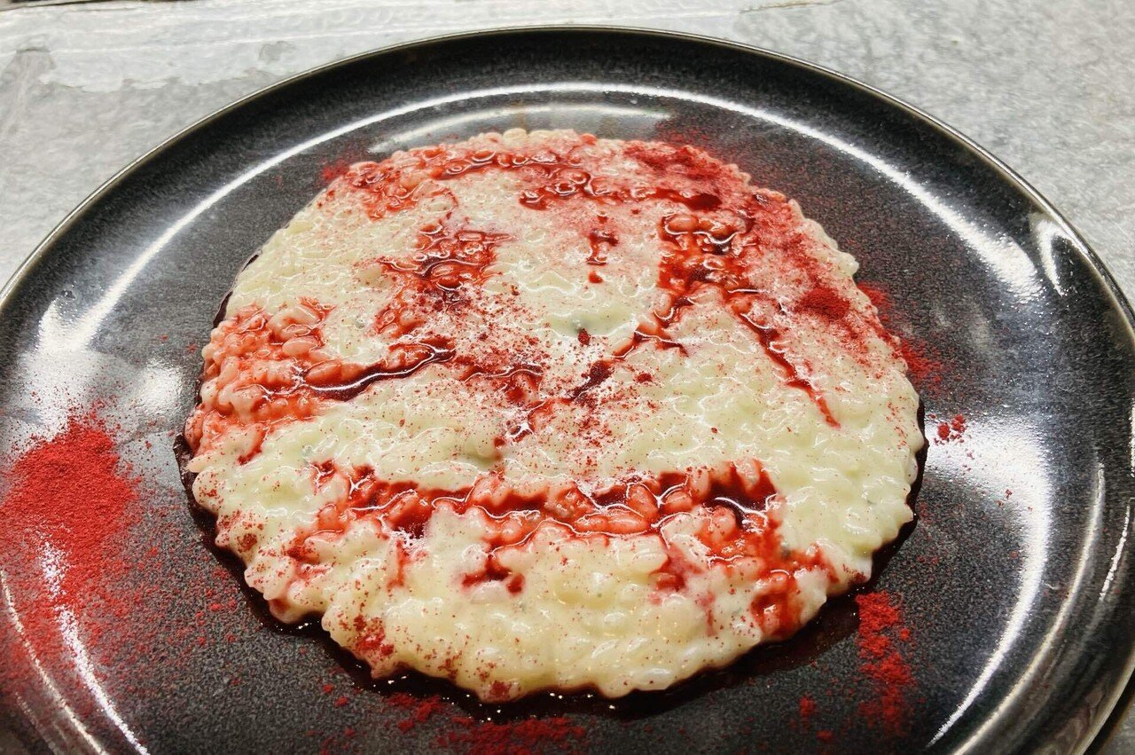 ゴルゴンゾーラとビーツのリゾット