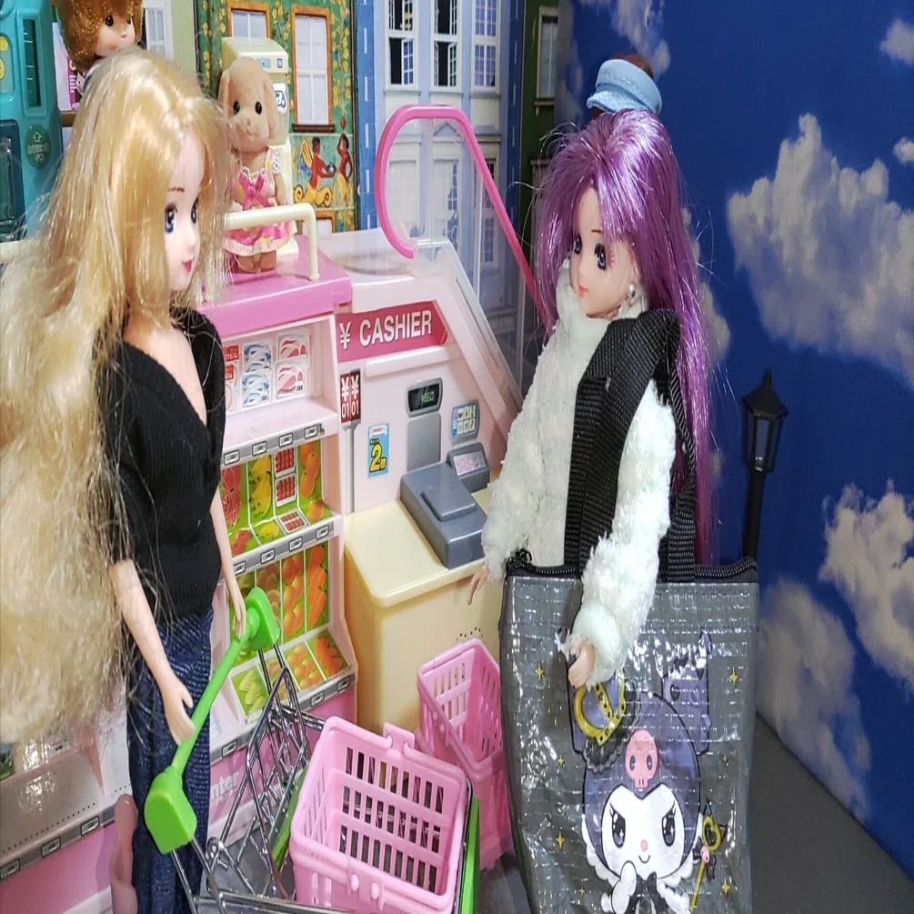 スーパーマーケットでお買物、リカちゃん創作小説｜瑠璃色 感謝の祈り