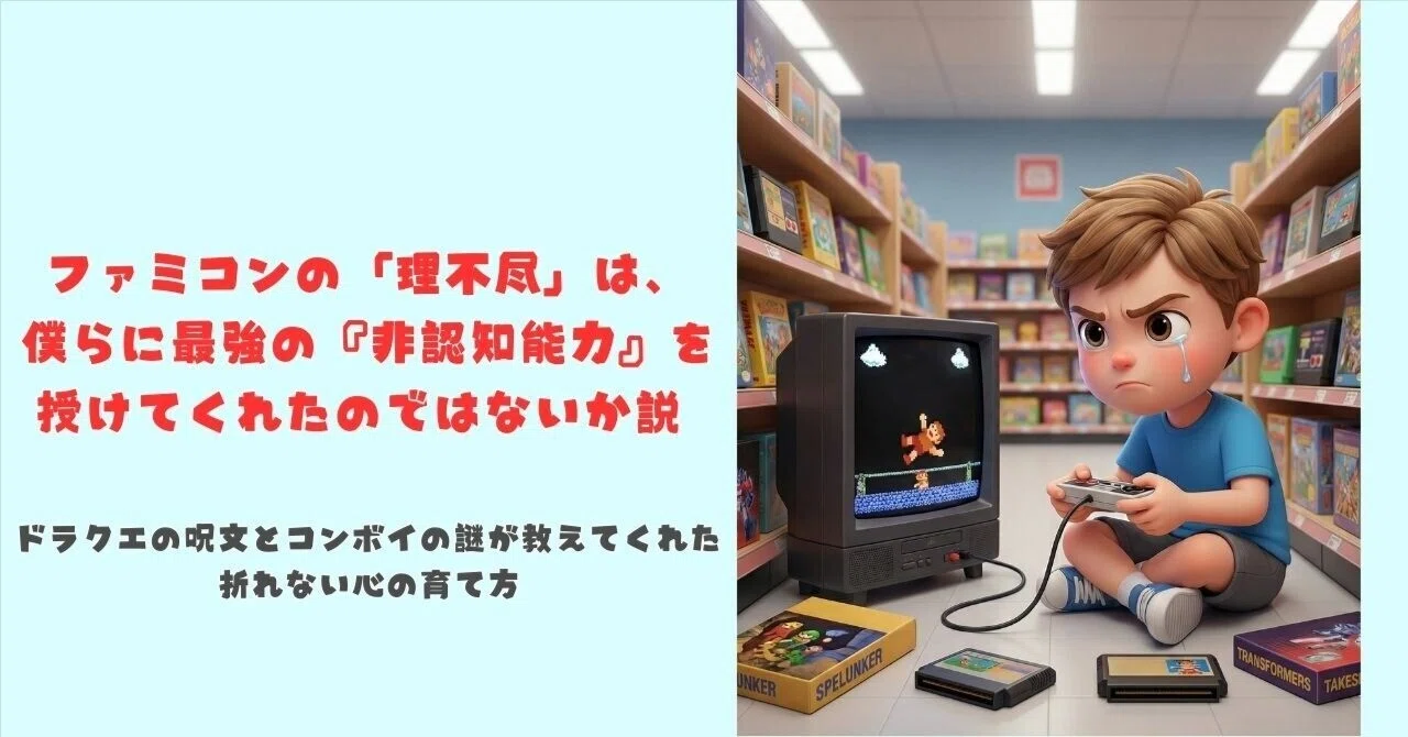 ファミコンの「理不尽」は、僕らに最強の『非認知能力』を授けてくれた