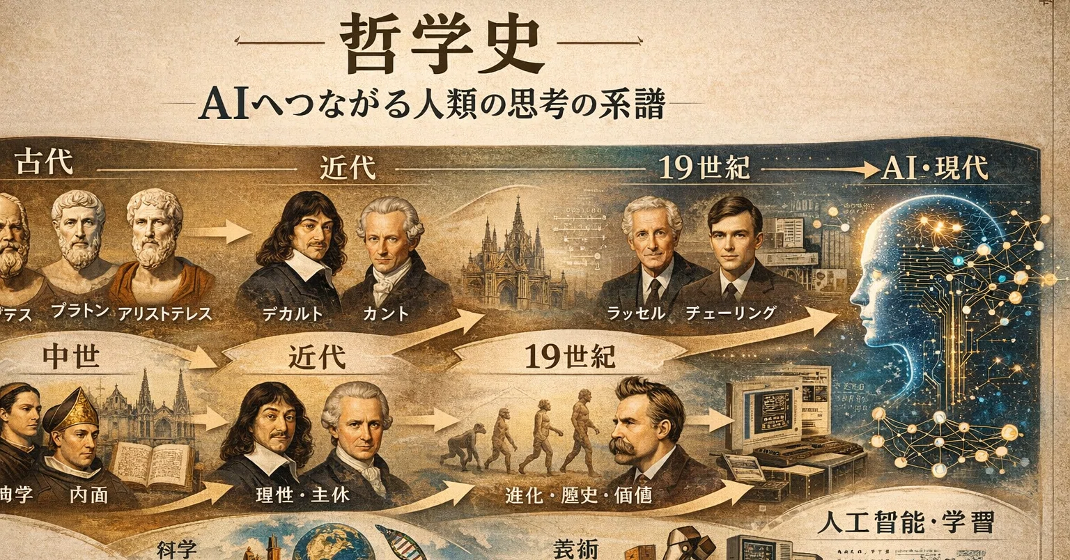 哲学史。AIへつながる人類の思考の系譜｜日本のミライ