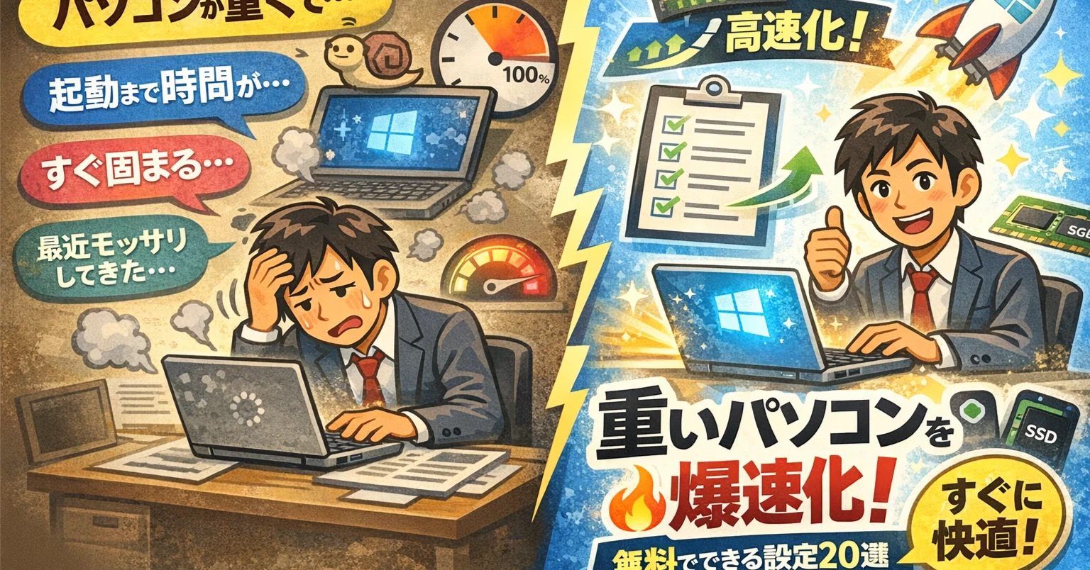 2026年最新】Windowsが重い時に試す20の設定（完全チェックリスト付き