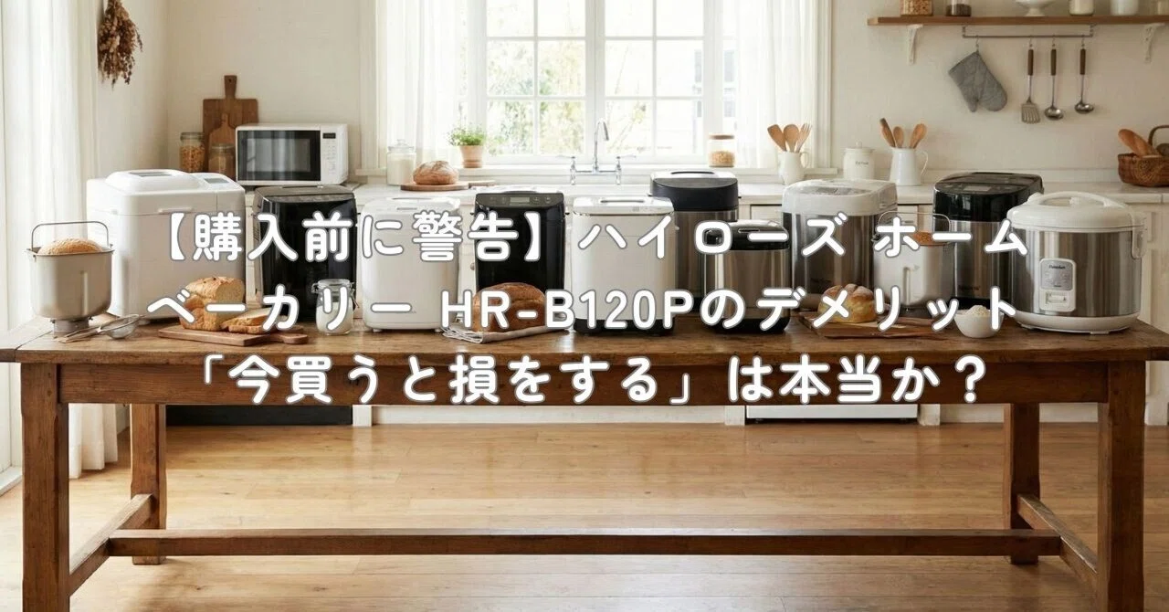 購入前に警告】ハイローズ ホームベーカリー HR-B120Pのデメリット「今