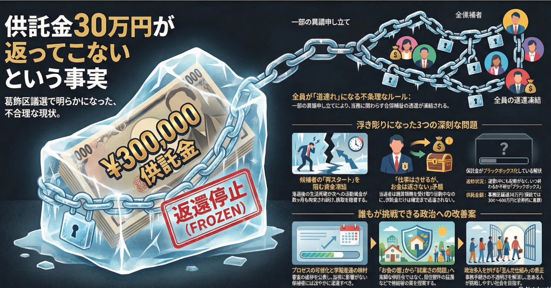 選挙が終わっても供託金「30万円」が返ってこない。葛飾区議選で見えた