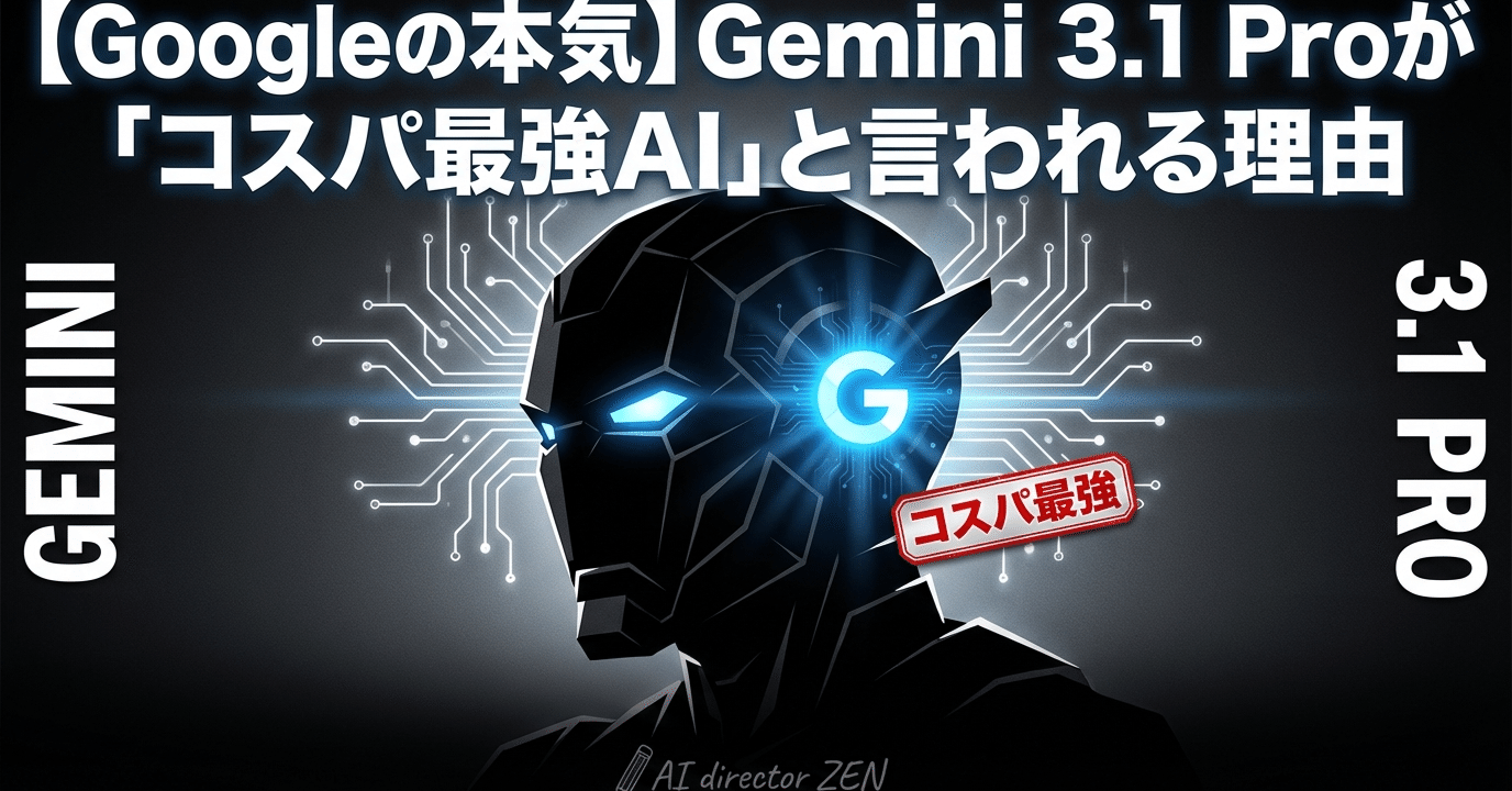 Googleの本気】Gemini 3.1 Proが「コスパ最強AI」と言われる理由｜王子