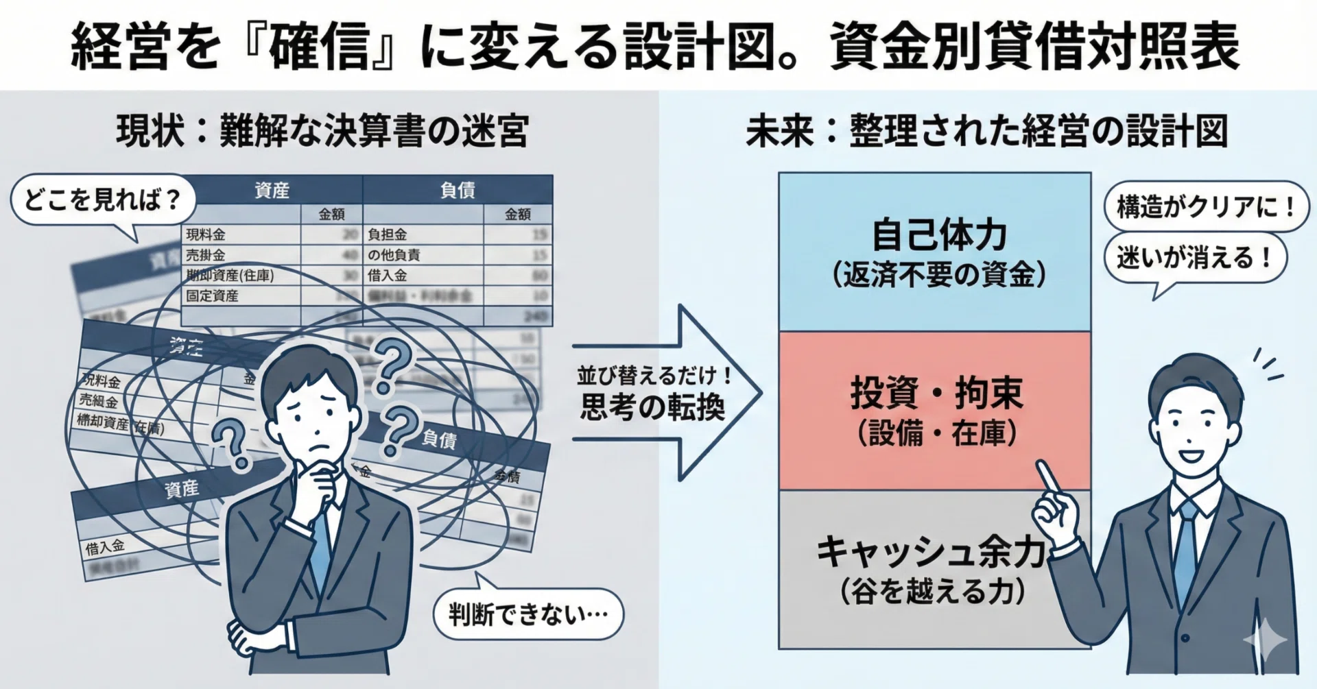 会社の「安全」を可視化する。資金別貸借対照表のつくり方と、経営判断