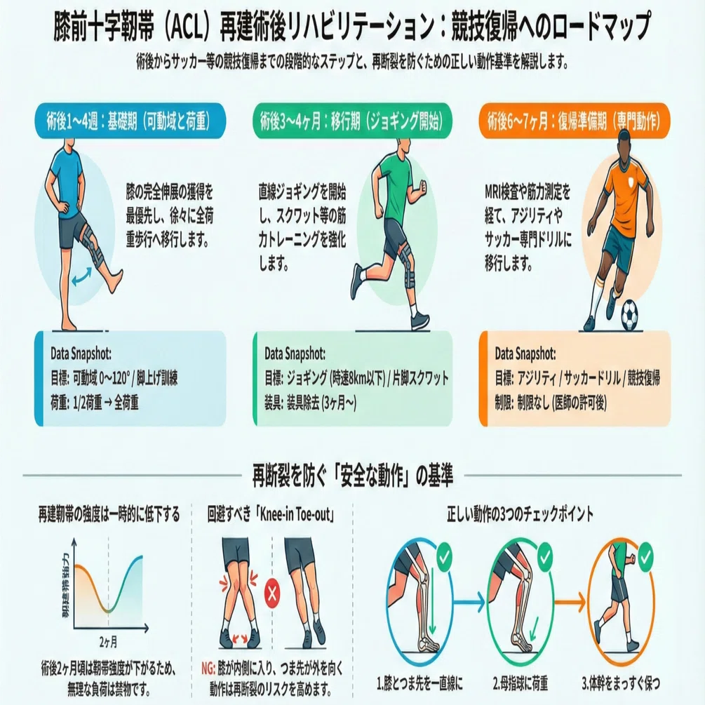 前十字靭帯（ACL）再建術後：復帰への道のりを劇的に変える「5つの意外