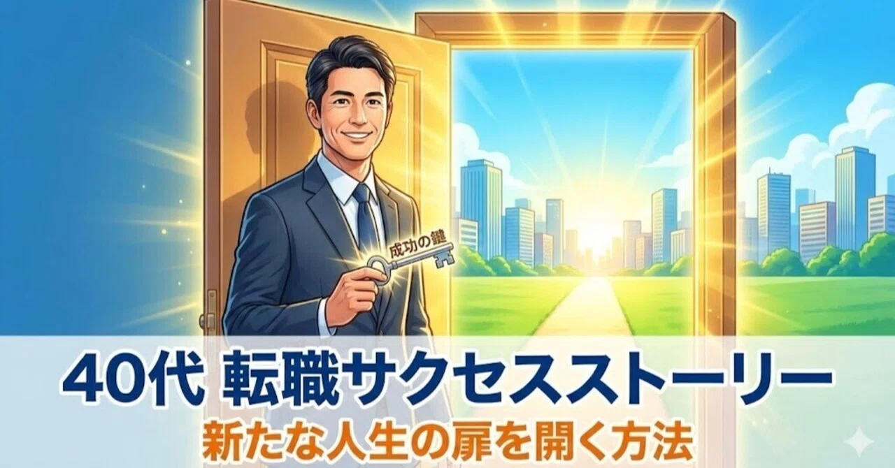 【40代転職】不安だらけでも大丈夫。僕が実体験で学んだ「失敗しにくい転職」の進め方4選 |しばちょん