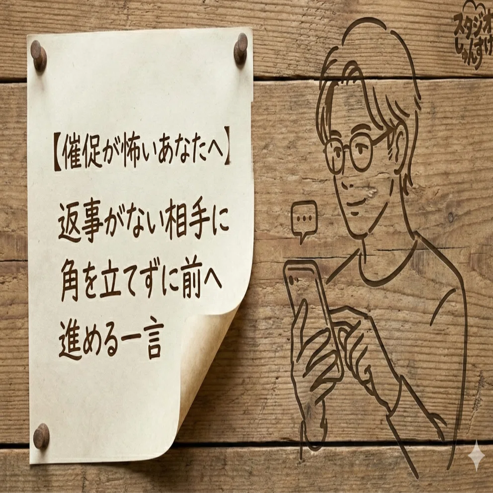 返事がない相手に送る催促が怖い。角を立てずに前へ進める一言