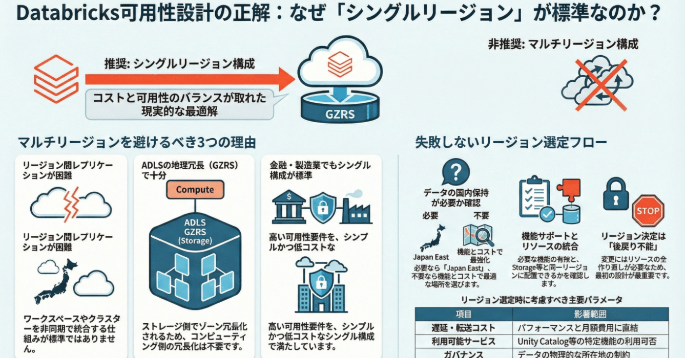 Azure × Databricks 冗長性（可用性）の考え方 意外と“複数リージョン