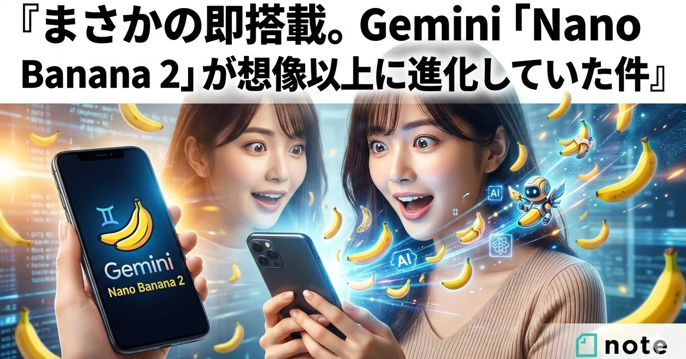 まさかの即搭載。Gemini「Nano Banana 2」が想像以上に進化していた件