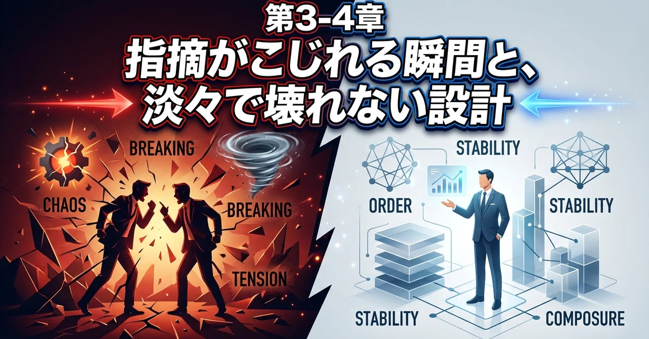 第3-4章 指摘がこじれる瞬間と、淡々で壊れない設計｜組合の交渉参謀