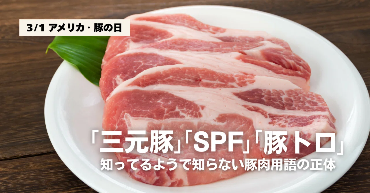 3/1 アメリカ・豚の日】「三元豚」「SPF」「豚トロ」- 知ってるようで