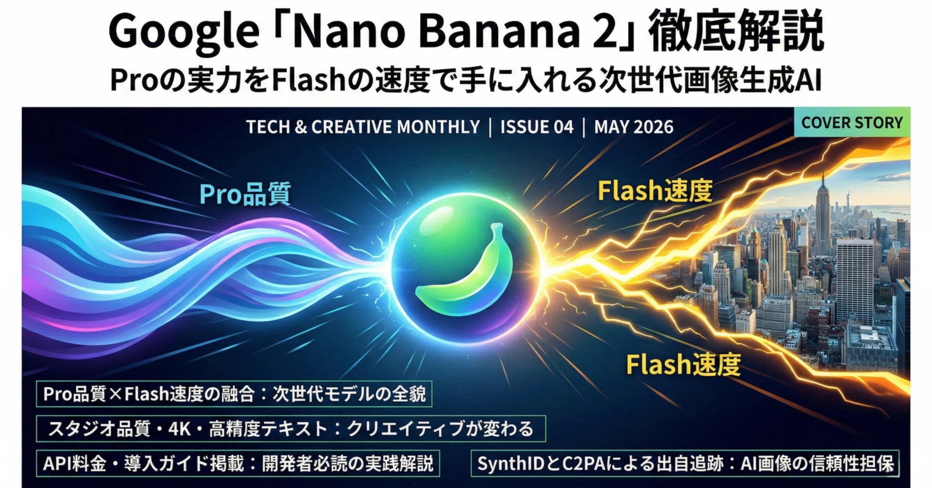 Google「Nano Banana 2」徹底解説 — Proの実力をFlashの速度で手に