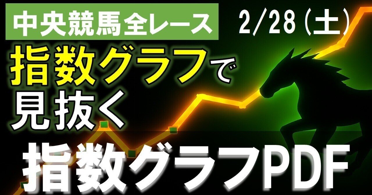 🏇【2026/2/28(土) 中央競馬】指数グラフで読み解く予想支援PDF