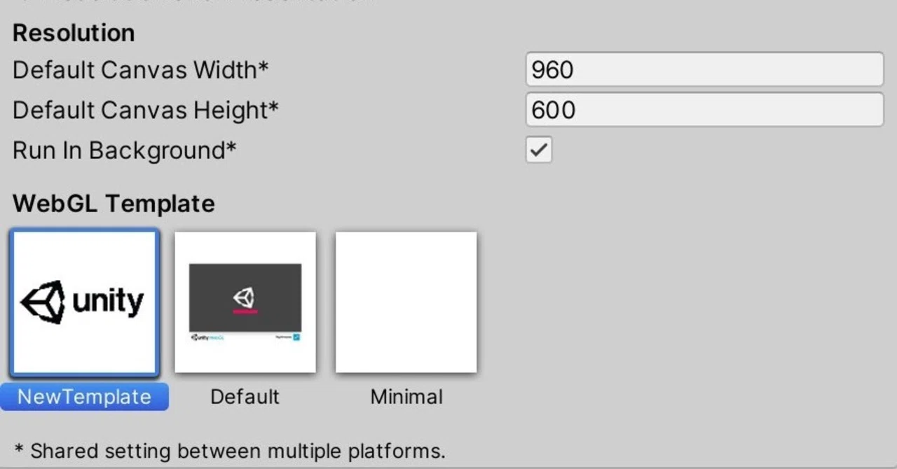 UnityのWebGLビルドのHTMLテンプレート｜npaka