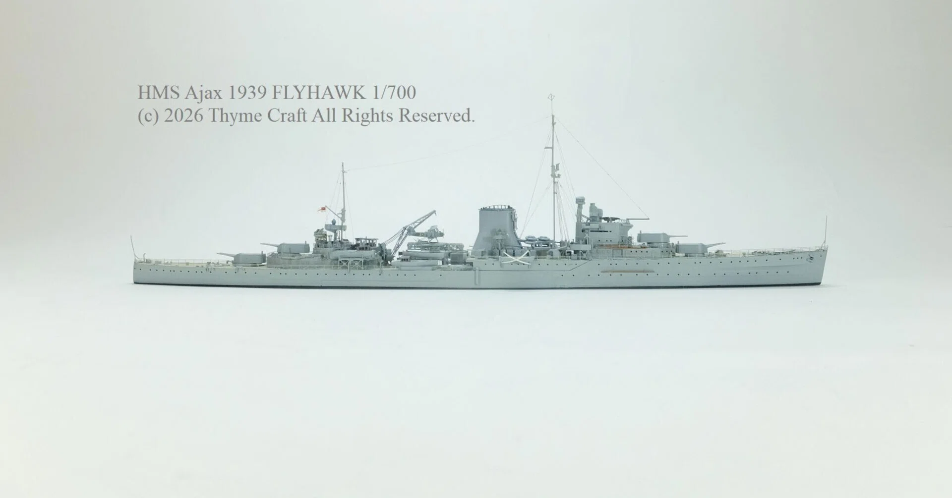 HMS Ajax 1939 英国海軍エイジャックス 1939 (FLYHAWK 1/700 waterline