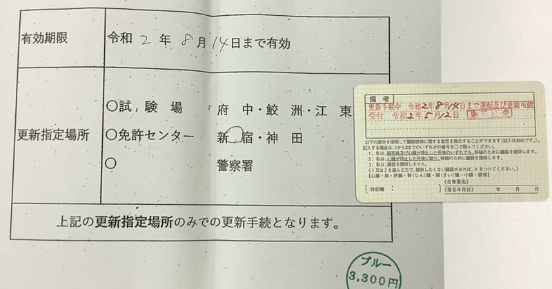 免許更新延長手続き すわっち日記 Note