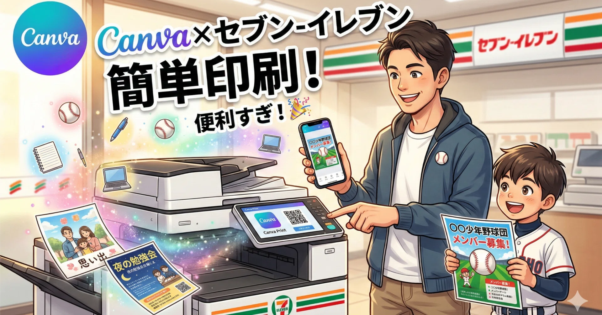 Canvaで作ったデザイン、セブンイレブンで印刷できるようになりました 