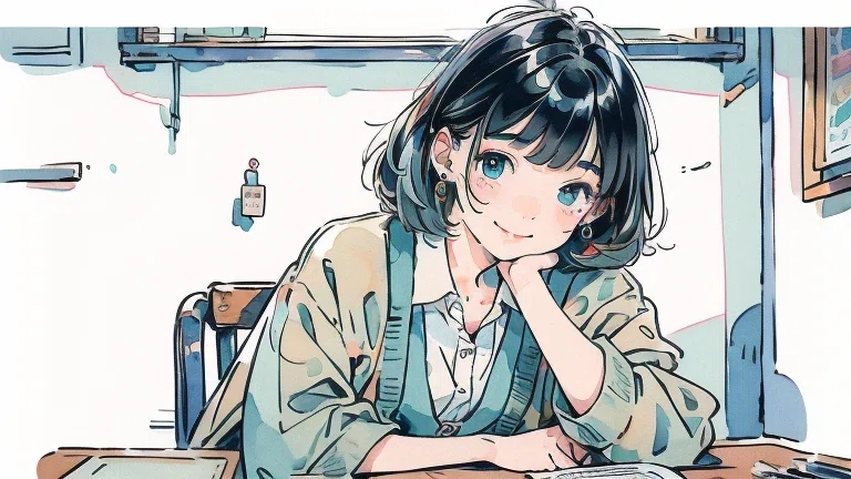 AIイラスト無課金勢ワーママ、水彩画×ラインアートでストレス解消