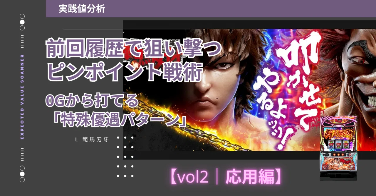 L 範馬刃牙 応用編】0Gから打てる「特殊優遇パターン」と前回履歴で 