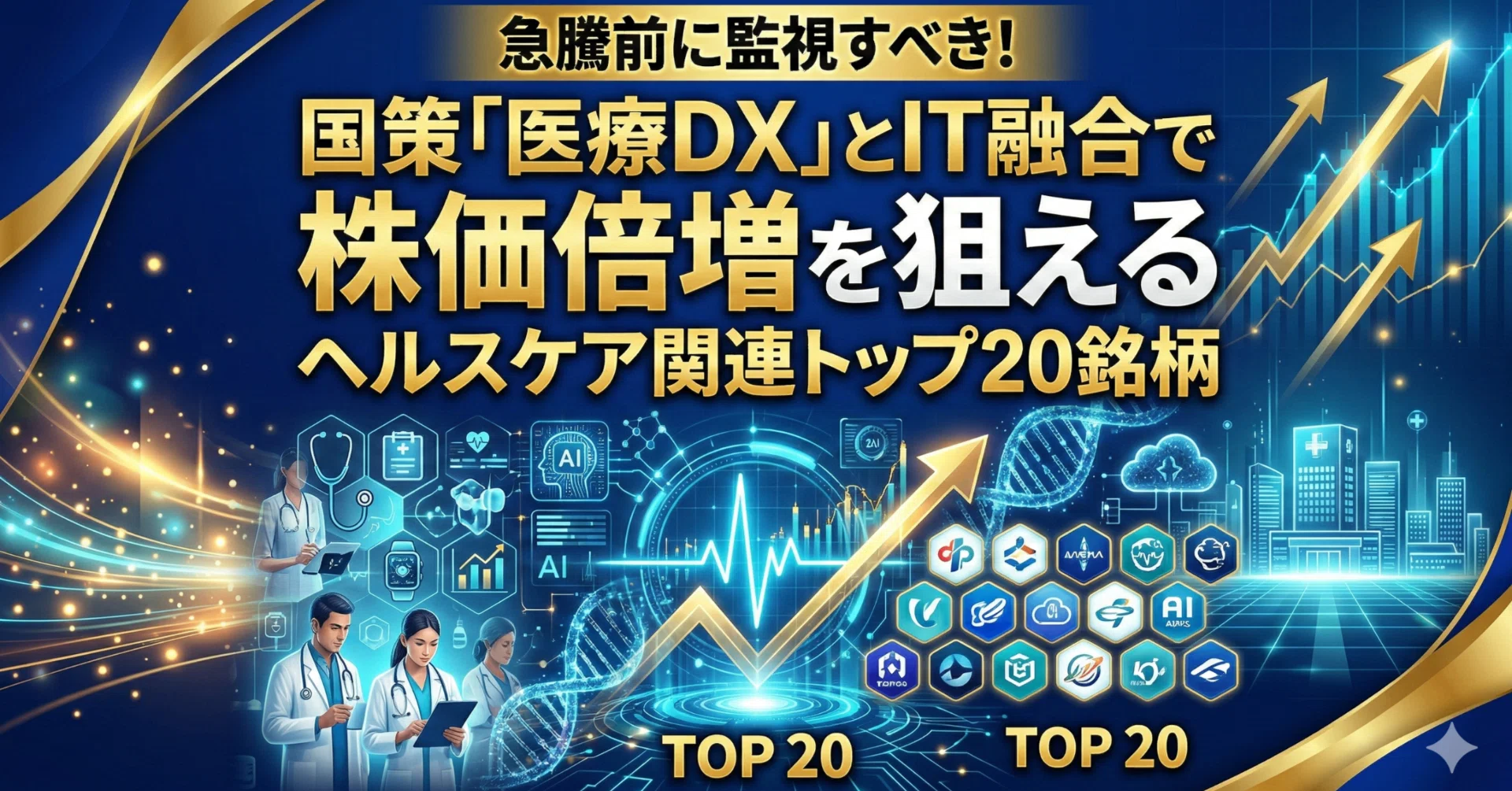 急騰前に監視すべき！国策「医療DX」とIT融合で株価倍増を狙えるヘルス