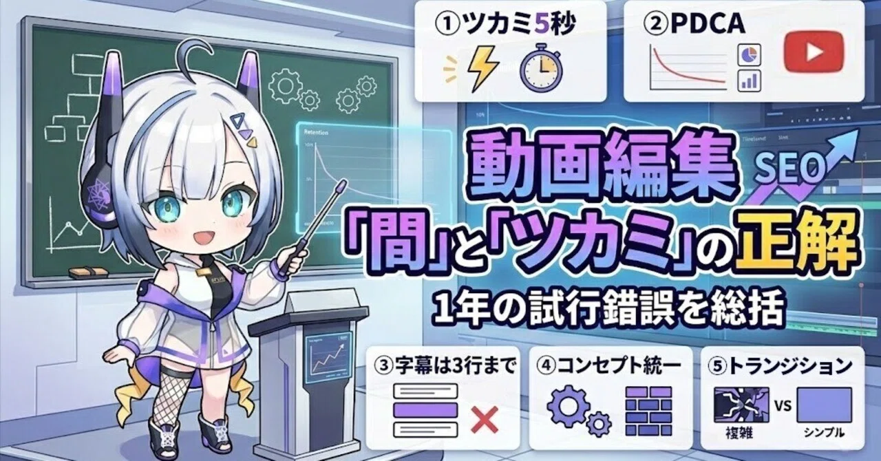 動画編集の「間」と「ツカミ」の正解とは？1年間の試行錯誤をフル