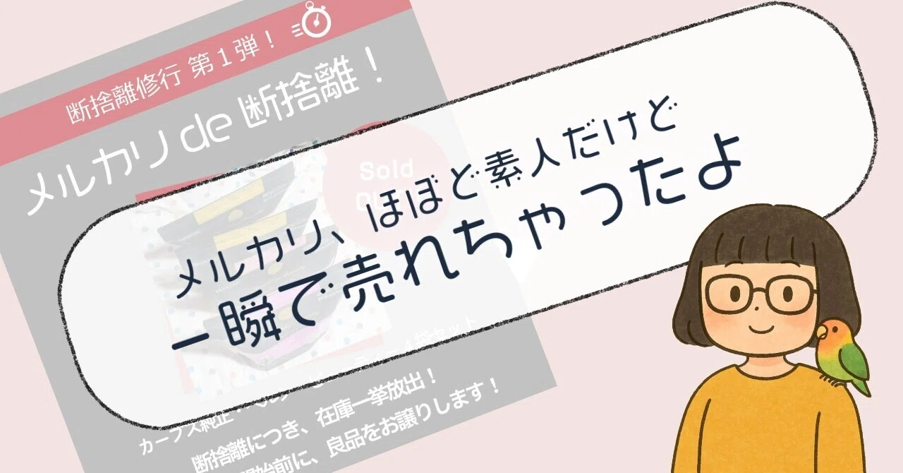 プロの娘も諦めたのに！メルカリ初心者の私が不用品を『秒』で完売させ 