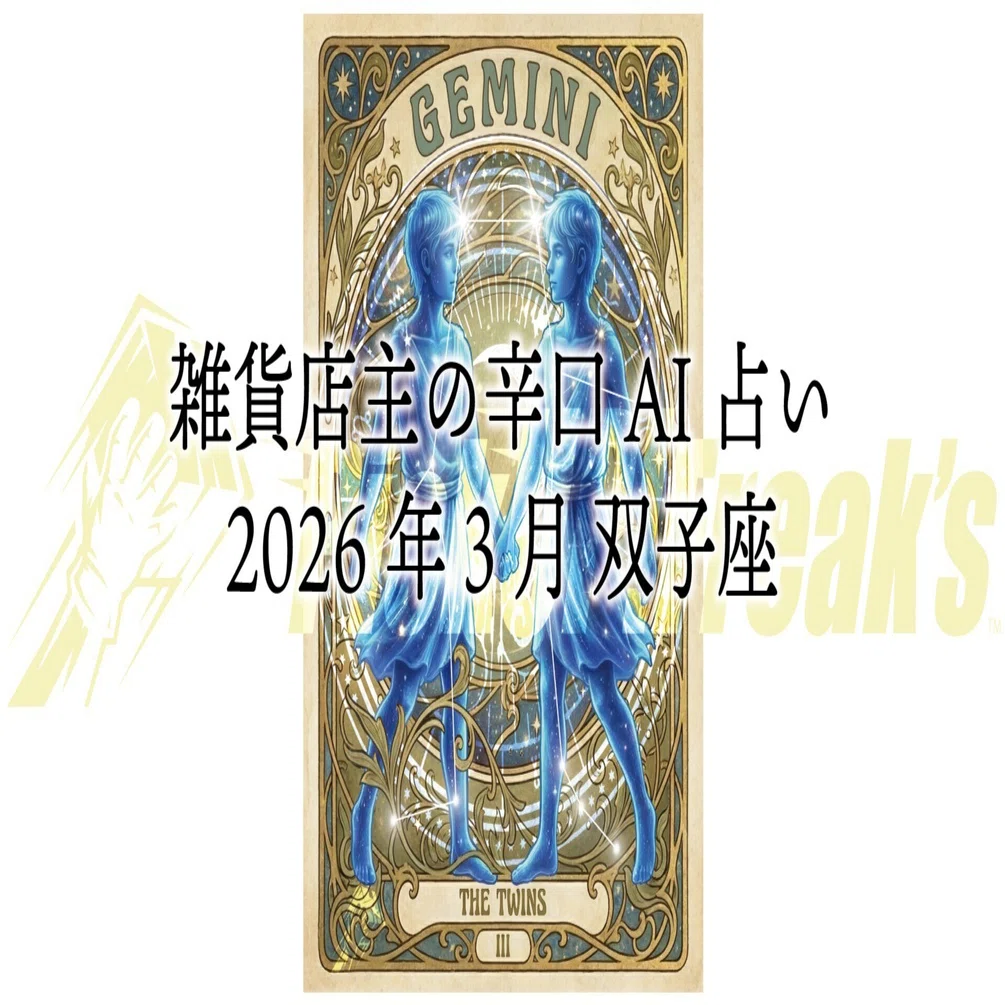 雑貨店主の辛口AI占い】2026年3月 双子座(ふたご座)編｜PickUP!Freak