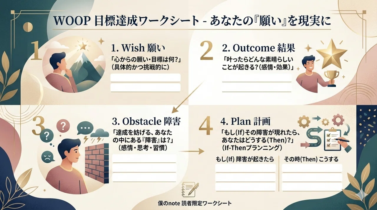 計画倒れになってしまう僕を救う「WOOP」の法則—【無料ワークシート付