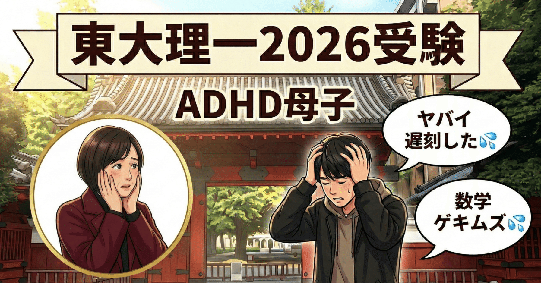 ドーパミン不足【ADHD母子】刺激を求めて東大受験2026 ～サクラ咲くか