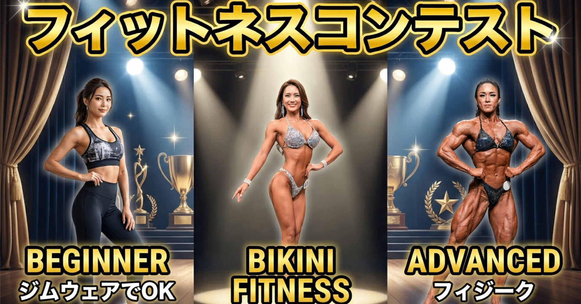 煌めくステージの向こう側へ ── フィットネス女子コンテスト