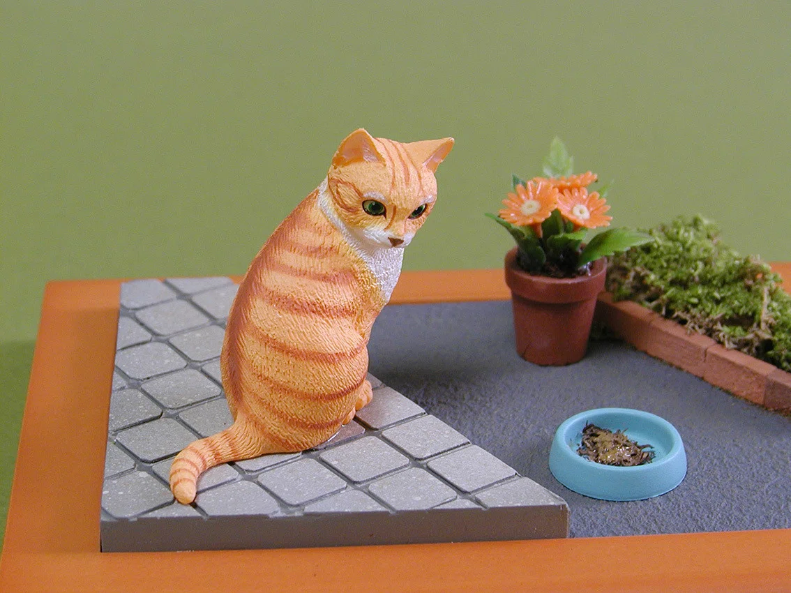 今日は猫の日なのでネコのジオラマです。｜まつおかまさき