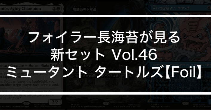 フォイラー長海苔が見る新セット Vol.46 ミュータント タートルズ