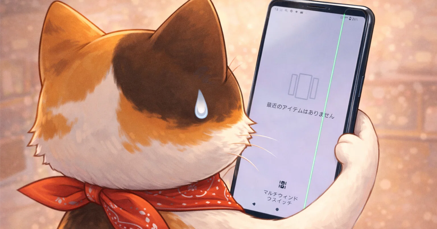 画面に緑の縦線！Xperia 5 IIIが壊れて交換した話｜リコにゃん｜一部AI