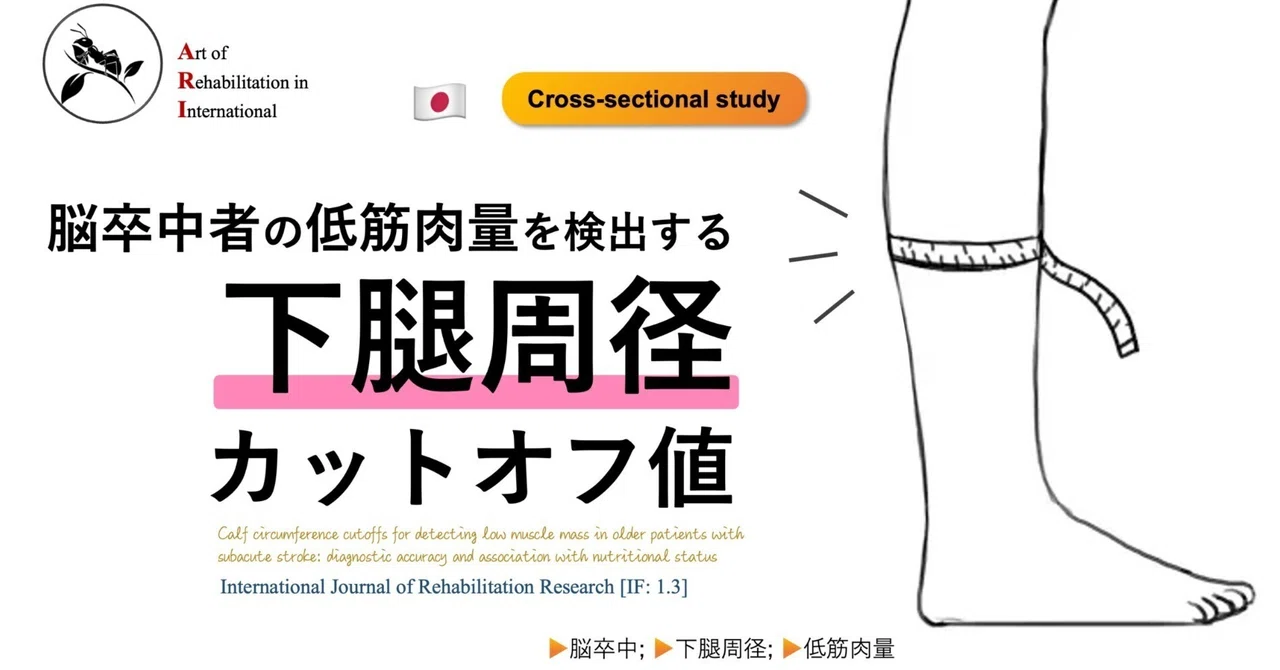 大幅値下げ中！6つの治療技術で顧客満足度を底上げ！ 脳卒中者の低筋肉量を検出する下腿周径カットオフ値｜Super Human