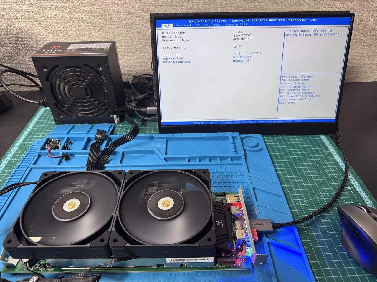 AMD BC-250 で遊ぶ① セットアップとBIOS書き換えと動作確認｜絢なぎ