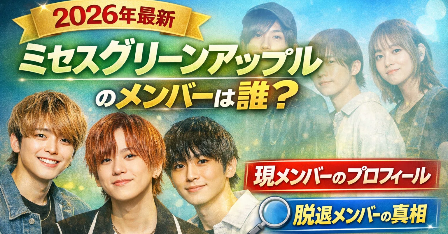 2026年最新】ミセスグリーンアップルのメンバーは誰？プロフィールや