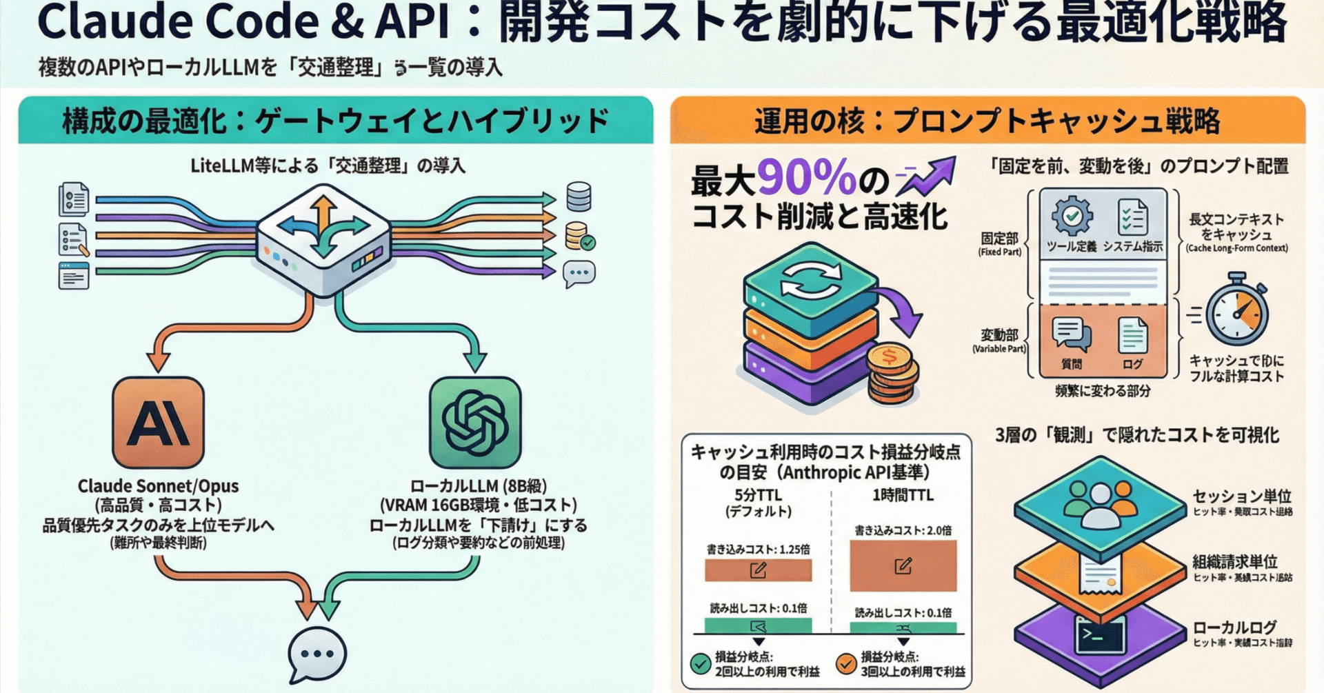 開発コストを劇的に下げる。Claude CodeとAPI運用の「賢い」最適化戦略