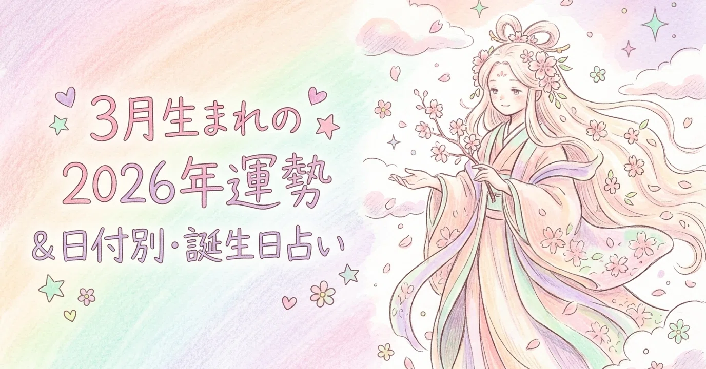 💎【完全保存版】3月生まれの2026年運勢&日付別・誕生日占い/魂の二面 💎【完全保存版】3月生まれの2026年運勢&日付別・誕生日占い/魂の二面