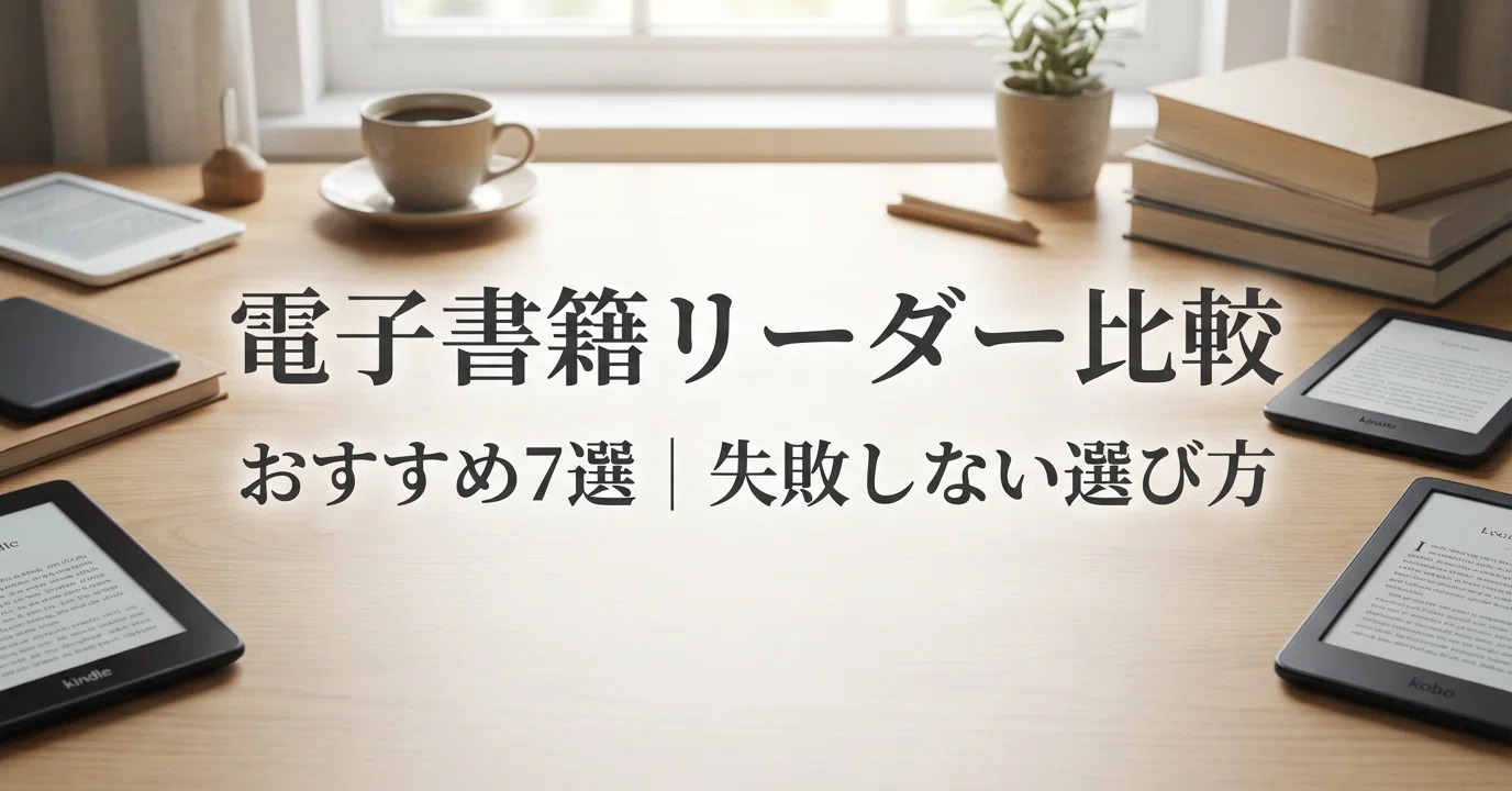 電子書籍リーダーおすすめ7選|失敗しない選び方と全機種比較【2026年 電子書籍リーダーおすすめ7選|失敗しない選び方と全機種比較【2026年