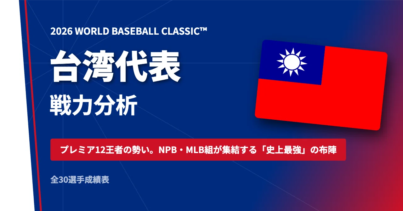 WBC2026】台湾代表🇹🇼戦力分析｜野球舌